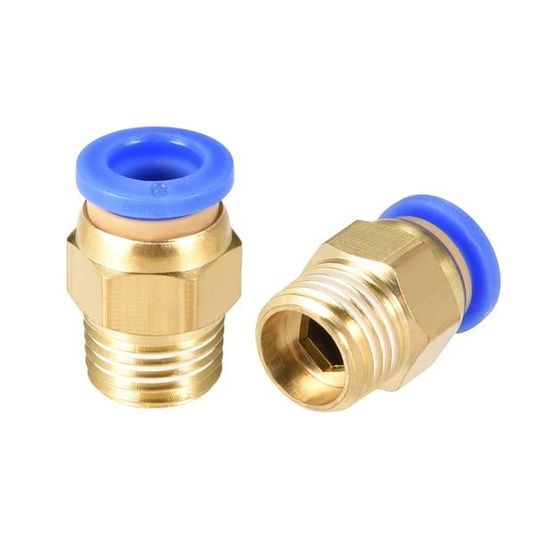 Uxcell 8mm to 8mm Straight Pneumatic Fitting Push In Quick Connectors 2 Piece 